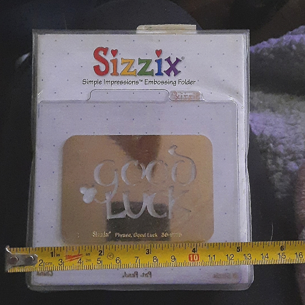 Sizzix Simple Impressions phrase good luck Embosser
